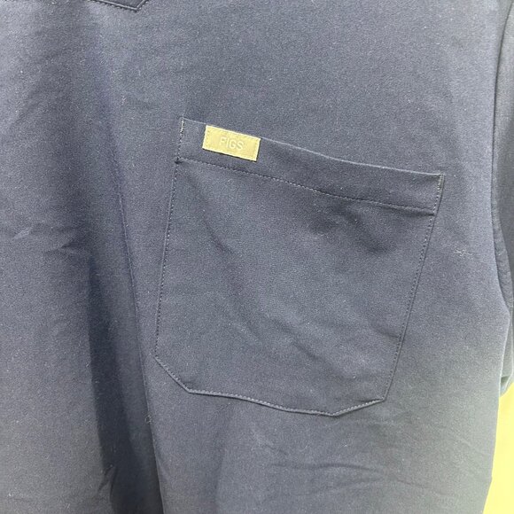 Figs Chisec Three-Pocket Scrub Top Sapphire blue nursing scrubs technical collec - Picture 5 of 9